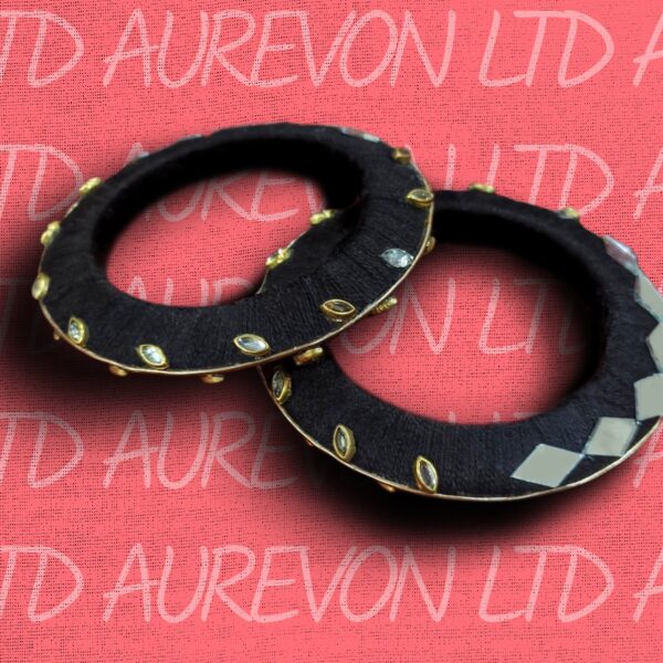 black thread wrapped designer bangles