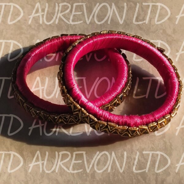 soft pink silk thread bangles (copy)